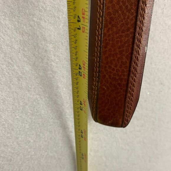 Daniel Crémieux Full Grain Brown Leather Belt Size 36 Classic Dress Accessory - Picture 4 of 8